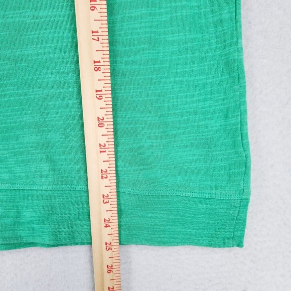 J Crew Womens Medium Green Cotton Vacation Crew Neck Pullover Lightweight Casual - Picture 6 of 12